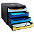 EXACOMPTA Cassettiera a 4 cassetti aperti Big-Box, Linea Bee Blue, Struttura Nera, Cassetti Colori Assortiti - 3