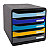 EXACOMPTA Cassettiera a 5 cassetti aperti Big-Box, Linea Bee Blue, Struttura Nera, Cassetti Colori Assortiti - 2