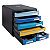 EXACOMPTA Cassettiera a 6 cassetti aperti Big-Box Maxi, Linea Bee Blue, Struttura Nera, Cassetti Colori Assortiti - 4