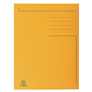 Exacompta Chemise 3 rabats sans élastique Forever en carte 280g - Orange (lot de 50)