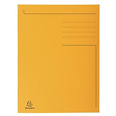 Exacompta Chemise 3 rabats sans élastique Forever en carte 280g - Orange (lot de 50)