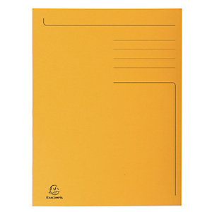 Lot de 50 - Exacompta Chemise 3 rabats sans élastique Forever en carte 280g - Orange