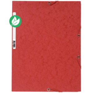 Exacompta Chemise 3 rabats à élastique Nature Future® 250 feuilles A4 24 x 32 cm en carte Rouge