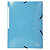 Exacompta Chemise à 3 rabats et à élastiques A4 Iderama, 300 feuilles, 240 x 320 mm, carte avec polypropylène, Bleu clair - lot de 25 - 1