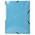 Exacompta Chemise à 3 rabats et à élastiques A4 Iderama, 300 feuilles, 240 x 320 mm, carte avec polypropylène, Bleu clair - 1