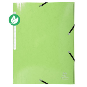 Exacompta Chemise à 3 rabats et à élastiques A4 Iderama, 300 feuilles, 240 x 320 mm, carte avec polypropylène, Citron vert Exacompta Chemise à 3 rabats et à élastiques A4 Iderama, 300 feuilles, 240 x 320 mm, carte avec polypropylène, Citron vert