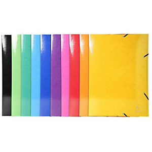 Exacompta Chemise 3 rabats à élastiques IDERAMA en carte pelliculée 600 g/m², format A3 - Coloris assortis Exacompta Chemise 3 rabats à élastiques IDERAMA en carte pelliculée 600 g/m², format A3 - Coloris assortis