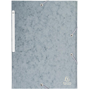 Exacompta Chemise 3 rabats à élastiques Maxi Capacity en carte lustrée 425 g/m² - Capacité 300 feuilles - Gris Exacompta Chemise 3 rabats à élastiques Maxi Capacity en carte lustrée 425 g/m² - Capacité 300 feuilles - Gris