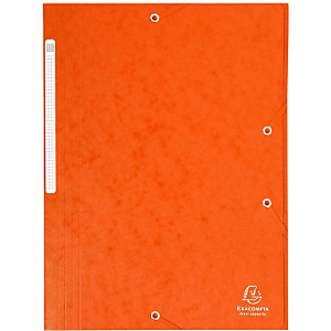 Exacompta Chemise 3 rabats à élastiques Maxi capacity en carte lustrée 425 g/m² - Capacité 300 feuilles - Orange Exacompta Chemise 3 rabats à élastiques Maxi capacity en carte lustrée 425 g/m² - Capacité 300 feuilles - Orange