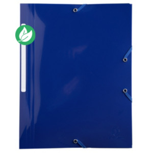 Exacompta Chemise BeeBlue à 3 rabats et à élastiques A4 250 feuille en polypro - Bleu marine Exacompta Chemise BeeBlue à 3 rabats et à élastiques A4 250 feuille en polypro - Bleu marine