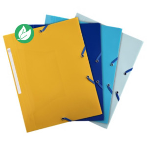 Exacompta Chemise BeeBlue à 3 rabats et à élastiques A4 250 feuilles en polypro - Assortis Exacompta Chemise BeeBlue à 3 rabats et à élastiques A4 250 feuilles en polypro - Assortis