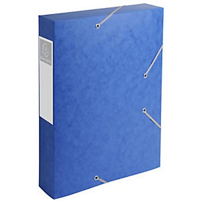 Exacompta Chemise de classement Cartobox A4 dos 60 mm Bleu  - Lot de 10
