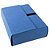 EXACOMPTA Chemise extensible 3 rabats carte lustrée sangle scratch - 24x32cm - Bleu - 2