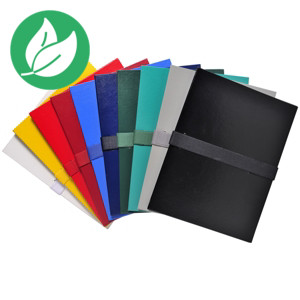 Exacompta Chemise extensible jusque 13 cm, fermeture à sangle Velcro, capacité 1000 feuilles A4 - Assortis Exacompta Chemise extensible jusque 13 cm, fermeture à sangle Velcro, capacité 1000 feuilles A4 - Assortis