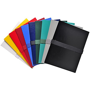 Exacompta Chemise extensible jusque 13 cm, fermeture à sangle Velcro, capacité 1000 feuilles A4 - Assortis Exacompta Chemise extensible jusque 13 cm, fermeture à sangle Velcro, capacité 1000 feuilles A4 - Assortis