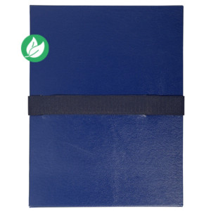 Exacompta Chemise extensible à rabat jusque 13 cm - Fermeture sangle Velcro - Capacité 1000 feuilles A4 - Bleu Foncé Exacompta Chemise extensible à rabat jusque 13 cm - Fermeture sangle Velcro - Capacité 1000 feuilles A4 - Bleu Foncé