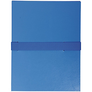 EXACOMPTA Chemise extensible à rabat jusque 13 cm, fermeture à sangle Velcro, capacité 1000 feuilles A4 - Bleu (lot de 10) EXACOMPTA Chemise extensible à rabat jusque 13 cm, fermeture à sangle Velcro, capacité 1000 feuilles A4 - Bleu (lot de 10)