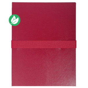 Exacompta Chemise extensible à rabat jusque 13 cm - Fermeture sangle Velcro - Capacité 1000 feuilles A4 - Bordeaux Exacompta Chemise extensible à rabat jusque 13 cm - Fermeture sangle Velcro - Capacité 1000 feuilles A4 - Bordeaux