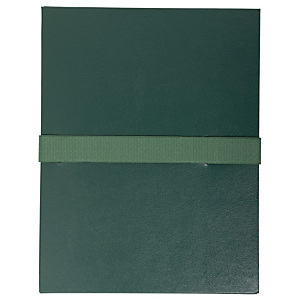 EXACOMPTA Chemise extensible à rabat jusque 13 cm, fermeture à sangle Velcro, capacité 1000 feuilles A4 - Vert (lot de 10)