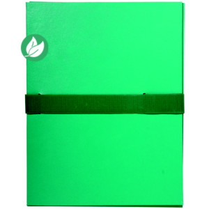 Exacompta Chemise extensible à rabat jusque 13 cm - Fermeture sangle Velcro - Capacité 1000 feuilles A4 - Vert