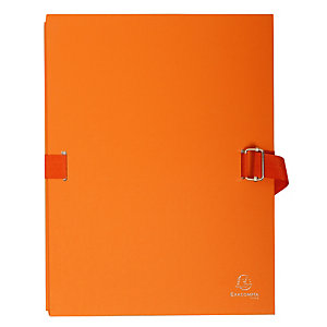 EXACOMPTA Chemise dos extensible avec rabat papier - 24x32cm - Orange