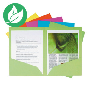 Exacompta Chemise fine Nature Future® 80 feuilles A4 24 x 32 cm Carton Couleurs assorties Lot de 25