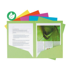Exacompta Chemise fine Nature Future® 80 feuilles A4 24 x 32 cm Carton Couleurs assorties Lot de 25