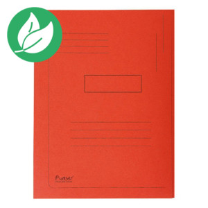 Exacompta Chemise Forever® A4 à 2 rabats avec lignes imprimées, 200 feuilles, 240 x 320 mm, carton comprimé recyclé, rouge - Lot de 50 Exacompta Chemise Forever® A4 à 2 rabats avec lignes imprimées, 200 feuilles, 240 x 320 mm, carton comprimé recyclé, rouge - Lot de 50