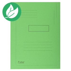 Exacompta Chemise Forever® A4 à 2 rabats avec lignes imprimées, 200 feuilles, 240 x 320 mm, carton comprimé recyclé, vert - Lot de 50 Exacompta Chemise Forever® A4 à 2 rabats avec lignes imprimées, 200 feuilles, 240 x 320 mm, carton comprimé recyclé, vert - Lot de 50