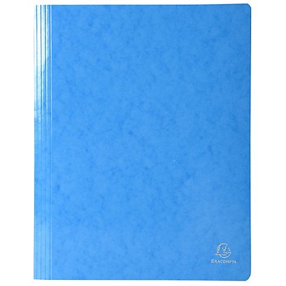 EXACOMPTA Chemise à lamelle carte lustrée pelliculée 355gm2 Iderama - A4 - Bleu clair - 1