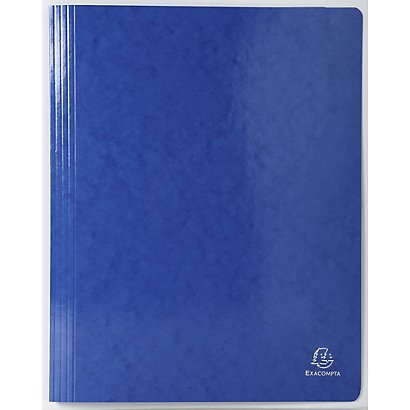 EXACOMPTA Chemise à lamelle carte lustrée pelliculée 355gm2 Iderama - A4 - Bleu foncé - 1