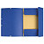 EXACOMPTA Chemise à élastique 3 rabats carte lustrée 355gm2 - A4 - Bleu - 3
