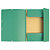 EXACOMPTA Chemise à élastique 3 rabats carte lustrée 355gm2 - A4 - Vert - 3