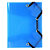 EXACOMPTA Chemise à élastique 3 rabats Polypro Crystal Colour - format pocket 12x16cm - Couleurs assorties - 2