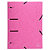 EXACOMPTA Chemise à élastiques 3 rabats perforées Punchy Carte lustrée 375g/m2 - A4 - Couleurs assorties - 5