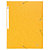 EXACOMPTA Chemise à élastiques sans rabat - carte lustrée gaufrée Scotten 600g/m2- A4 - Jaune - 1