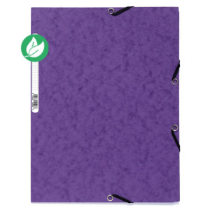 Exacompta Chemise Nature Future® 3 rabats à élastique 250 feuilles A4 24 x 32 cm en carte Violet