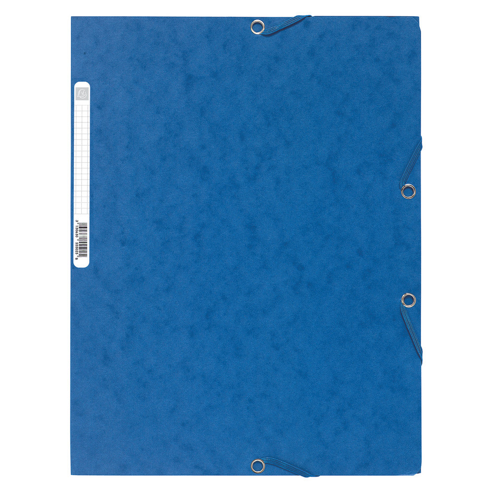 Lot de 5 - Exacompta Chemise Nature Future® à 3 rabats et à élastiques A4 250 feuilles 240 x 320 mm en carte bleue