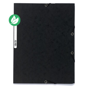 Exacompta Chemise Nature Future® à 3 rabats et à élastiques A4 250 feuilles 240 x 320 mm en carte noir Exacompta Chemise Nature Future® à 3 rabats et à élastiques A4 250 feuilles 240 x 320 mm en carte noir