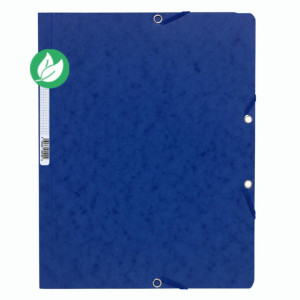 Exacompta Chemise Nature Future A4 à fermeture élastique sans rabat, 250 feuilles, 240 x 320 mm, carte, bleu - Lot de 25 Exacompta Chemise Nature Future A4 à fermeture élastique sans rabat, 250 feuilles, 240 x 320 mm, carte, bleu - Lot de 25