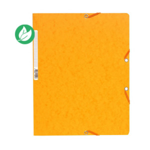 Exacompta Chemise Nature Future A4 à fermeture élastique sans rabat, 250 feuilles, 240 x 320 mm, carte, jaune - Lot de 25 Exacompta Chemise Nature Future A4 à fermeture élastique sans rabat, 250 feuilles, 240 x 320 mm, carte, jaune - Lot de 25