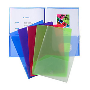 Exacompta Chemise de présentation double poche pour document A4/ A3 - Polypropylène transparent - Assorties - Lot de 10 Exacompta Chemise de présentation double poche pour document A4/ A3 - Polypropylène transparent - Assorties - Lot de 10