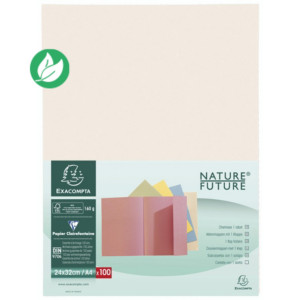 Exacompta Chemise à rabat Future® Jura 160 A4, 200 feuilles, 240 x 320 mmen carte couleur crème, lot de 100 Exacompta Chemise à rabat Future® Jura 160 A4, 200 feuilles, 240 x 320 mmen carte couleur crème, lot de 100