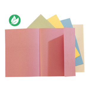 Exacompta Chemise à un rabat Nature Future® Jura 200 feuilles A4 24 x 32 cm en carte Couleurs pastel assorties Lot de 100 Exacompta Chemise à un rabat Nature Future® Jura 200 feuilles A4 24 x 32 cm en carte Couleurs pastel assorties Lot de 100