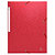 Exacompta Chemise Scotten Nature Future A4 à 3 rabats avec élastiques en carte lustrée - Rouge - 1