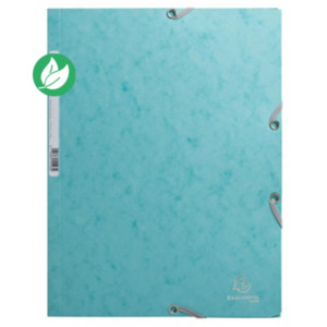 Exacompta Chemise Skandi A4 à 3 rabats avec élastiques en carte lustrée - Bleu givré Exacompta Chemise Skandi A4 à 3 rabats avec élastiques en carte lustrée - Bleu givré