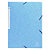 EXACOMPTA Chemises à élastiques carte lustrée 3 rabats monobloc - Turquoise - 1