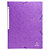 EXACOMPTA Chemises à élastiques carte lustrée 3 rabats monobloc - Violet - 1