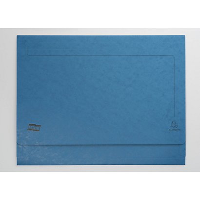 EXACOMPTA Chemises poche en carte lustrée 225g/m2- A3 - Bleu