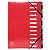 Exacompta Clasificador, A4, cartón, 12 pestañas, rojo - 1